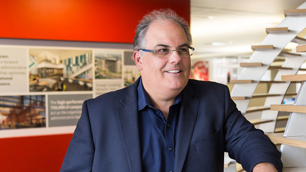 A man wearing glasses.