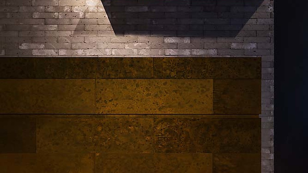 A brick wall with a hole in it.