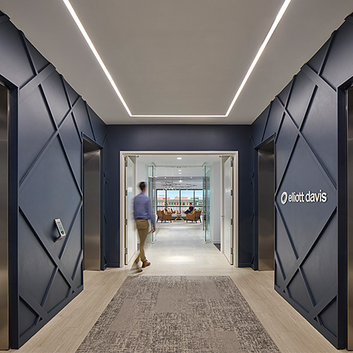Elliott Davis headquarters elevator bank