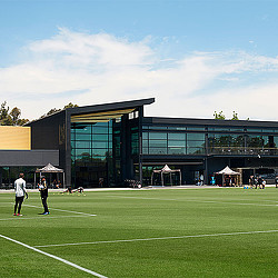 A group of people on a field.