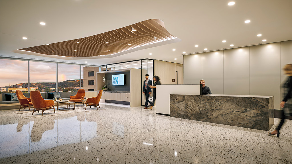 Confidential law firm reception area
