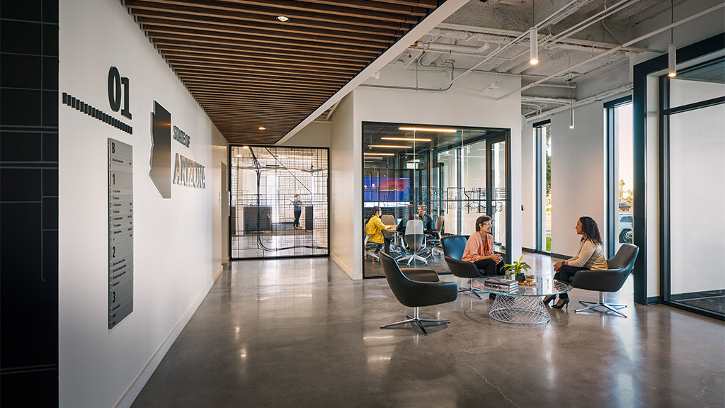 Arizona Department of Administration lobby seating.