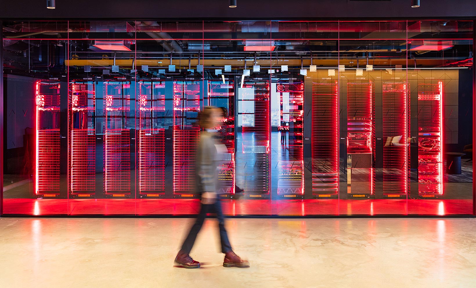 A person walking in a store.