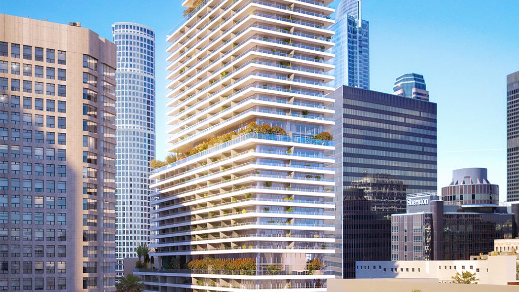 8th Grand & Hope residential tower rendering