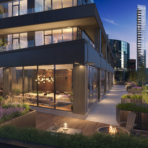 Pearl House terrace rendering